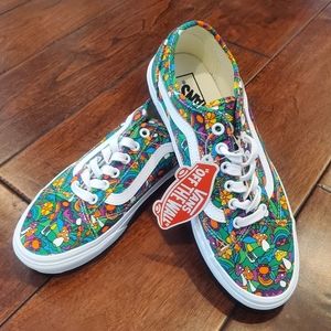 Vans Old Skool Floral Tapered Tape New Mushroom Womens Shoe Sneaker